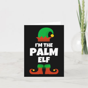 Ik ben de Palm Elf Family Pyjama Christmas Funny B Kaart