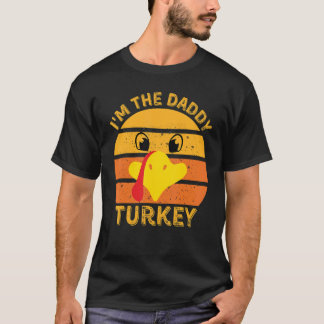 Ik ben de papa kalkoen gezicht gelukkig Thanksgivi T-shirt
