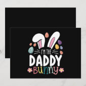 Ik ben de papa papa konijn paasfamilie matching kaart (Voorkant / Achterkant)