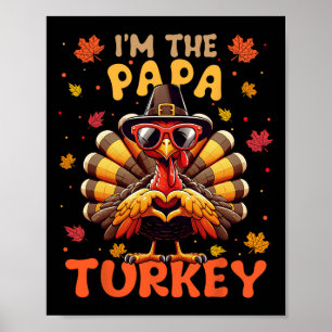 Ik ben de Papa Turkije Matching 2024 Familie Thank Poster
