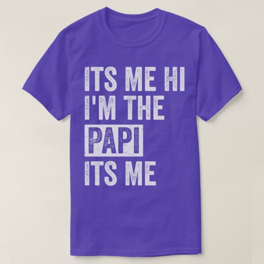 Ik ben de Papi en ik ben de grappige Papi Long Sle T-shirt (Design voorkant)