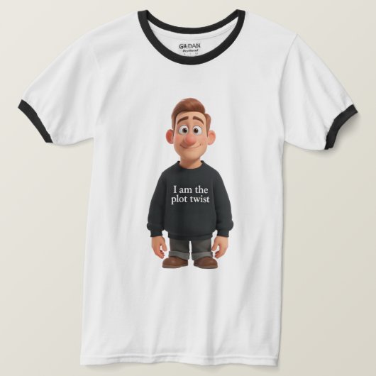 Ik Ben De Plotwending Funny Existentiële Meme T-sh T-shirt (Design voorkant)