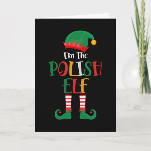 Ik ben de Poolse Elf Kerst Matching Kaart (Voorkant)