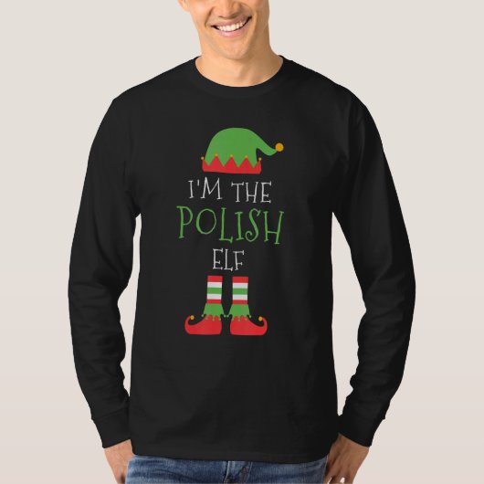 Ik ben de Poolse Elf-kerstfamilie-Matching Group T-shirt (Voorkant)