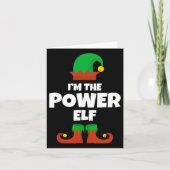 Ik ben de Power Elf Family pyjama kerst grappig Kaart (Voorkant)