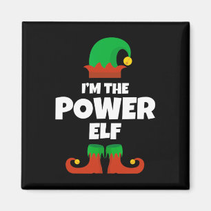 Ik ben de Power Elf Family pyjama kerst grappig Magneet