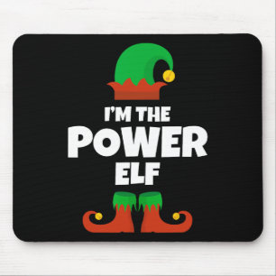 Ik ben de Power Elf Family pyjama kerst grappig Muismat