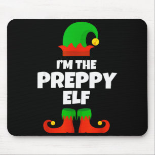 Ik ben de preppy elfenfamilie pyjama kerst grap muismat