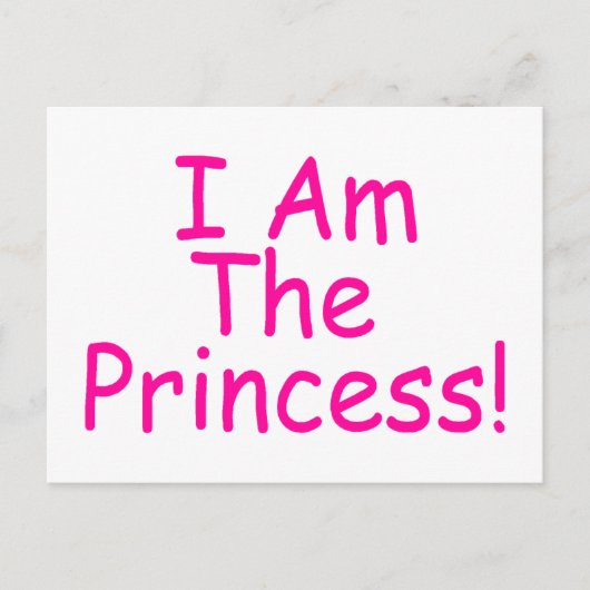 Ik ben de prinses briefkaart (Voorkant)