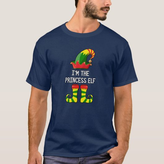 Ik ben de prinses Elf Matching Kerstfamilie T-shirt (Voorkant)