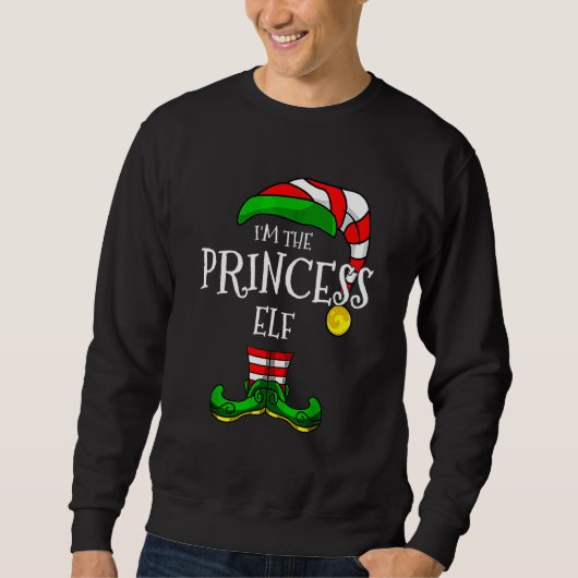 Ik ben de prinses elfgroep Kerstmis Matching Fami Trui (Voorkant)