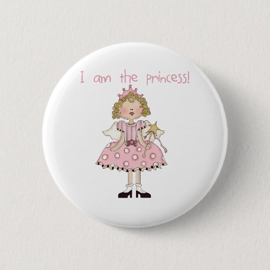 Ik ben de prinses ronde button 5,7 cm (Voorkant)