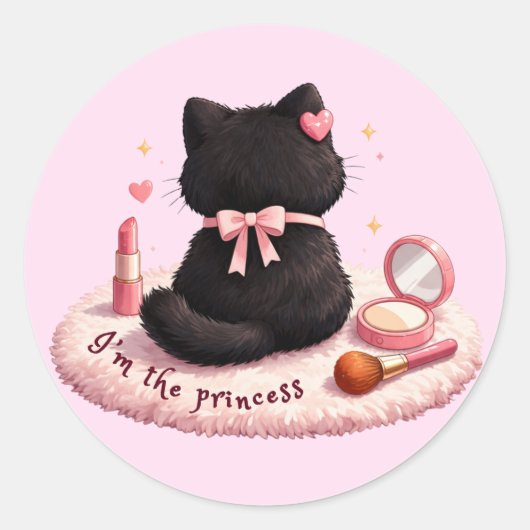 Ik ben de prinses ronde sticker (Voorkant)