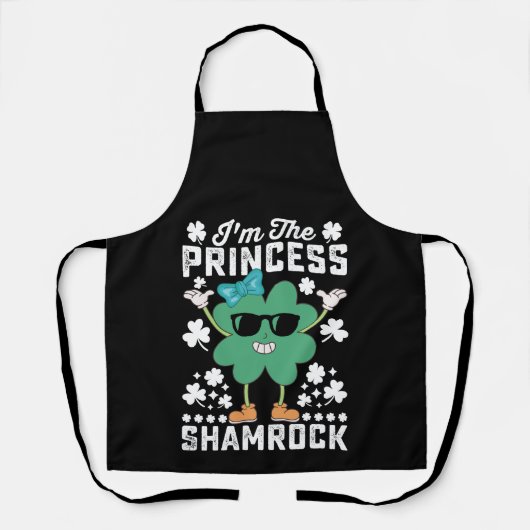 Ik ben de prinses Shamrock St. Patrick's Day Iers Schort (Voorkant)