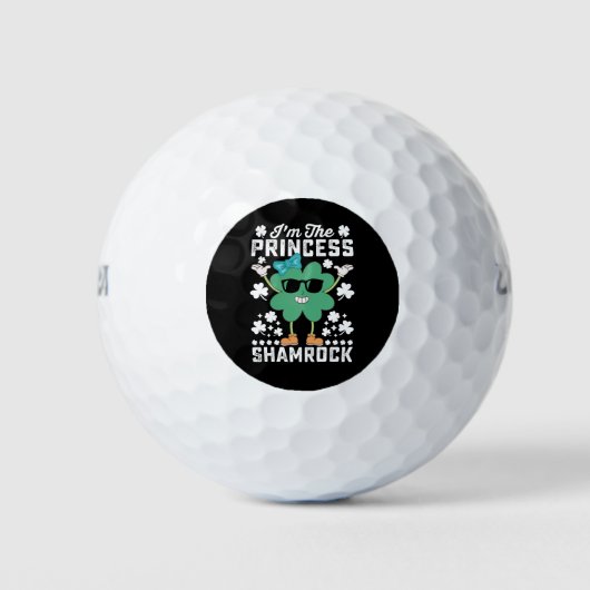 Ik ben de Prinses Shamrock St Patrick's Day Irish Golfballen (Voorkant)