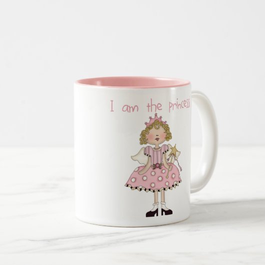 Ik ben de prinses tweekleurige koffiemok (Voorkant rechts)