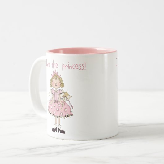 Ik ben de prinses tweekleurige koffiemok (Voorkant links)