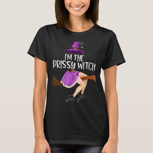 Ik ben de Prissy Witch Vrouwen Halloween Matching T-shirt (Voorkant)