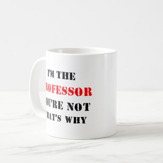 ik ben de professor koffiemok (Voorkant links)