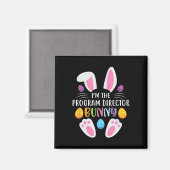 Ik ben de programmadirecteur Bunny Funny Pasen Dag Magneet (Voorkant / Achterkant)