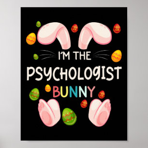 Ik ben de psycholoog Bunny Funny Matching Family E Poster