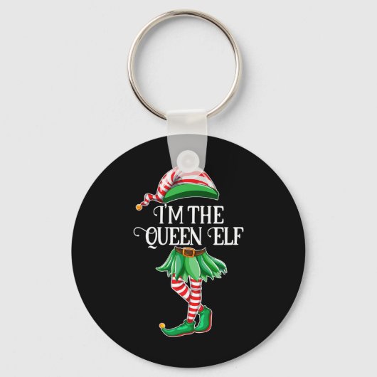 Ik ben de Queen Elf bijpassende gezins-Pyjama's Ke Sleutelhanger (Voorkant)