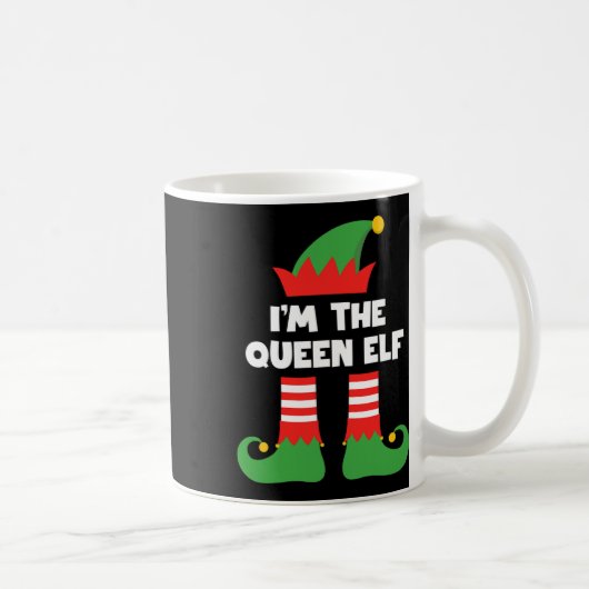 Ik ben de Queen Elf Funny Xmas Matching Family Gro Koffiemok (Rechts)