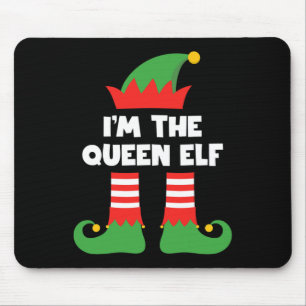 Ik ben de Queen Elf Funny Xmas Matching Family Gro Muismat