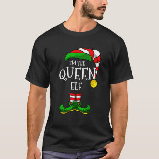 Ik ben de Queen Elf-groep Kerstmis Matching Famili T-shirt