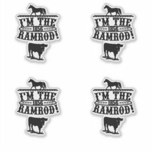 Ik ben de Ramrod 1856 Horse & Cattle Sticker