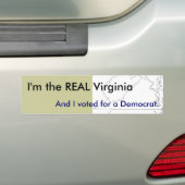 Ik ben de REAL Virginia - Bumpersticker (Op auto)