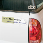 Ik ben de REAL Virginia - Bumpersticker (Op Truck)