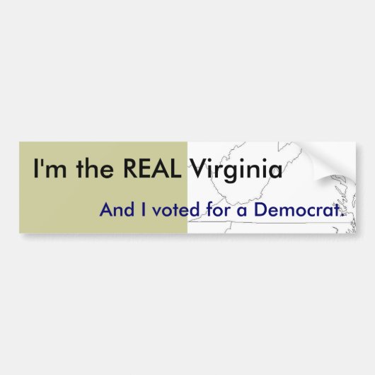 Ik ben de REAL Virginia - Bumpersticker (Voorkant)