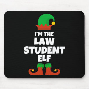 Ik ben de rechtenstudent Elf Family Pajama Christm Muismat