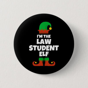 Ik ben de rechtenstudent Elf Family Pajama Christm Ronde Button 5,7 Cm