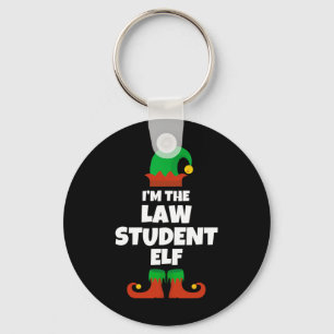 Ik ben de rechtenstudent Elf Family Pajama Christm Sleutelhanger