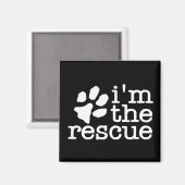 Ik ben de redding - Pet Adoption Paw Print Magnet (Voorkant / Achterkant)