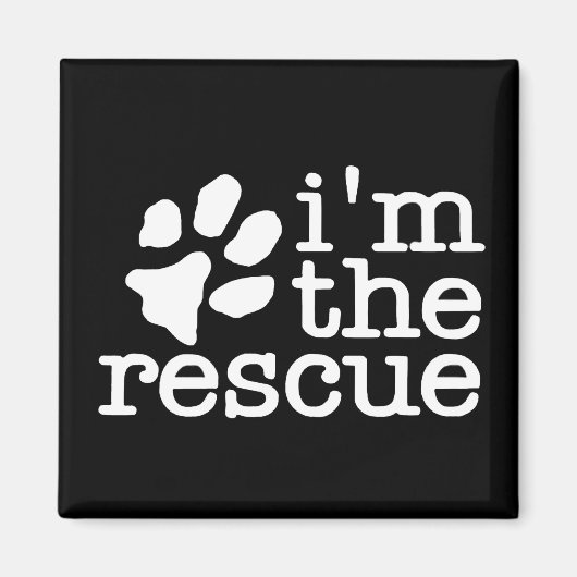 Ik ben de redding - Pet Adoption Paw Print Magnet (Voorkant)