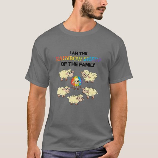 Ik ben de regenboogschaap van de familie LGBT Shee T-shirt (Voorkant)