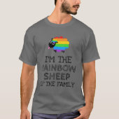 Ik ben de regenboogschaap van de familie t-shirt (Voorkant)