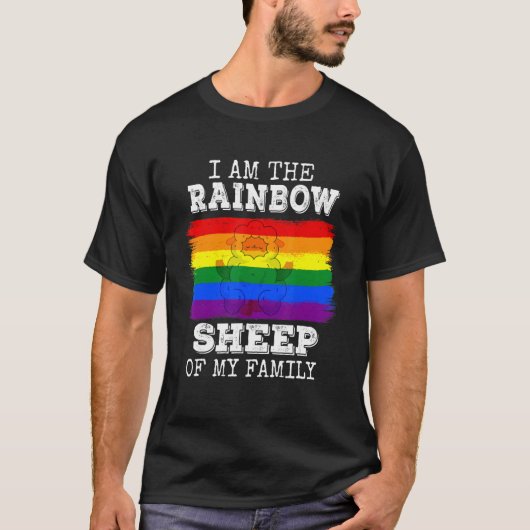 Ik ben de regenboogschaap van mijn familie Csd Pri T-shirt (Voorkant)