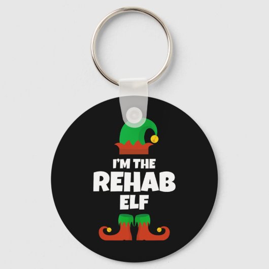 Ik ben de Rehab Elf Familie Pajama Kerst Grappig N Sleutelhanger (Voorkant)