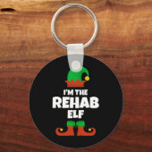 Ik ben de Rehab Elf Familie Pajama Kerst Grappig N Sleutelhanger (Voorkant)
