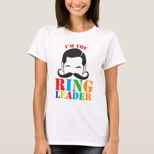 Ik ben de RING LEADER met mannelijke circus man sn T-shirt (Voorkant)