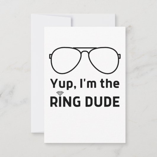 Ik ben de ring van grappige kinder jongens bedankkaart (Voorkant)