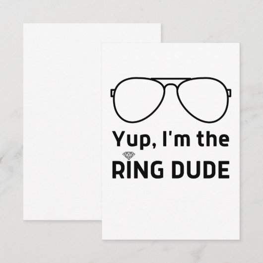 Ik ben de ring van grappige kinder jongens bedankkaart (Voorkant / Achterkant)