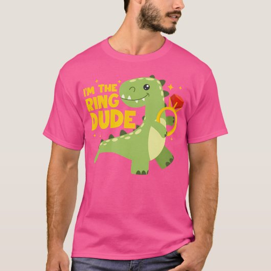 Ik ben de ringdude dinosaurusringdrager Dino Weddi T-shirt (Voorkant)