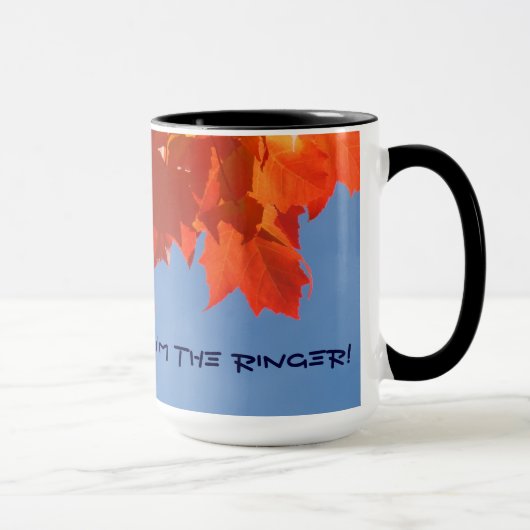 Ik ben de Ringer! koffiebekers Herfstbladeren Mok (Rechts)