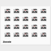 Ik ben de rode draak ronde sticker (Vel)