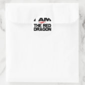 Ik ben de rode draak ronde sticker (Tas)
